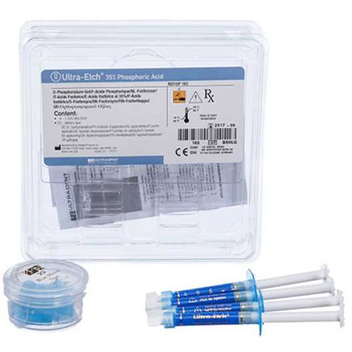 Ultra-Etch Kit: 4 x 1.2 ml Syringes & 20 Blue Micro Tips. 35% Phosphoric Acid