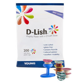 D-Lish Medium Key Lime Prophy Paste 200/Bx. With 1.23% Fluoride and Xylitol