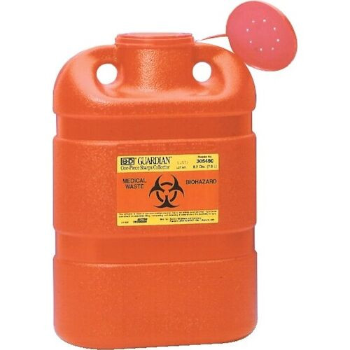 Sharps Collectors 8.2 Quart, Regular Funnel Entry, Red