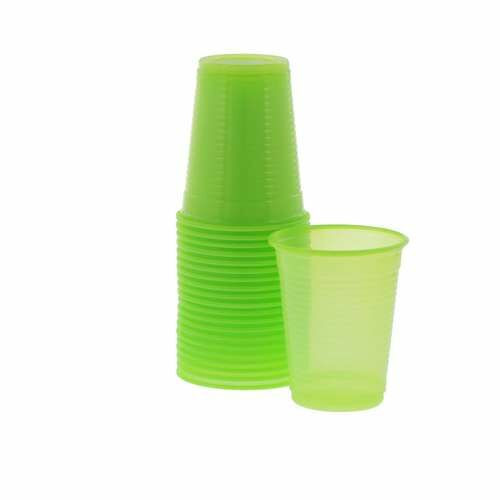 Monoart Plastic Cups Lime, 200 ml, 100/Pkg.