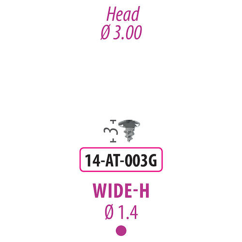 Screws and Tacks 1.4 mm x 3 mm, Wide Head Screw