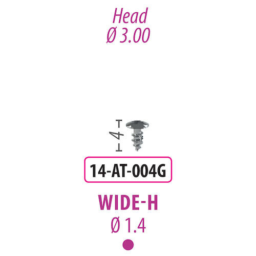 Screws and Tacks 1.4 mm x 4 mm, Wide Head Screw