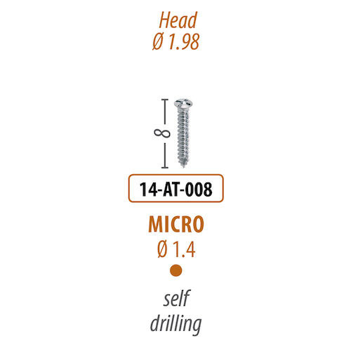 Screws and Tacks 1.4 mm x 8 mm, Micro Auto-Screw