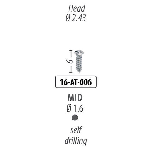 Screws and Tacks 1.6 mm x 6 mm, Mid Auto-Screw