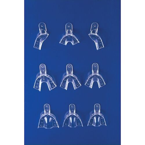 Crystal Disposable Impression Trays Quadrant, UL/LR, Perforated, 12/Pkg.