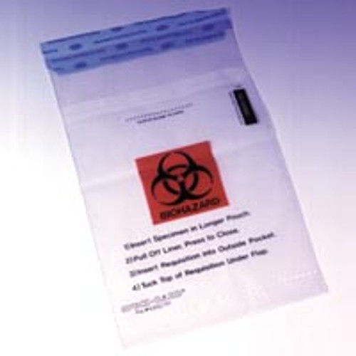 Safe-T-Bags Instant Seal Dual Pocket, 6"  x 10", 250/Pkg.
