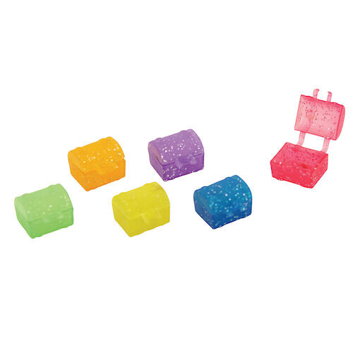 Tooth Savers Glitter Chest, 1", Assorted Colors, 144/Pkg.