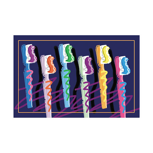 Assortment Toothbrushes Postcard, 250/Box, RC1490