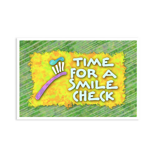 Time For A Smile Check Postcard Time For A Smile Check Recall Card, 4-UP, 200/Box, RC2767