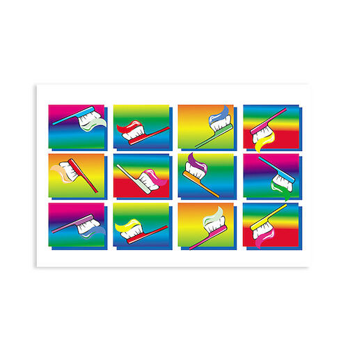 Assortment Brite Toothbrushes Postcards, 250/Box, RC5920P