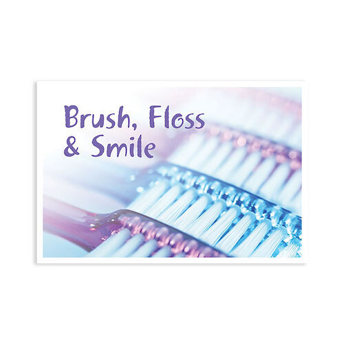 Brush, Floss and Smile Postcard Brush, Floss & Smile, 250/Box, RC6102