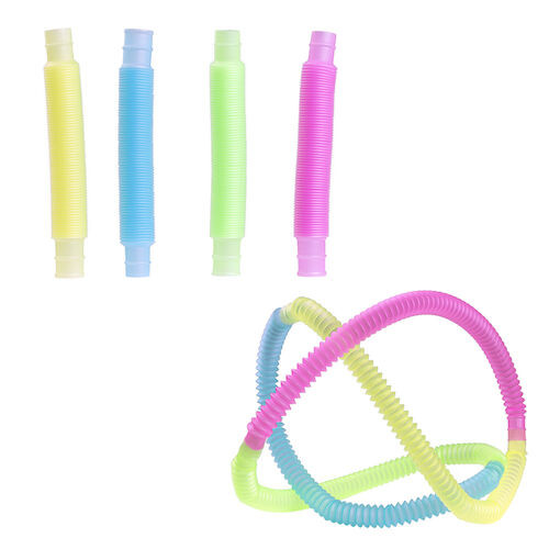 Glow in the Dark Pop Tube Assortment  Glow in the Dark Pop Tube Assortment, S91044, 48/Pkg