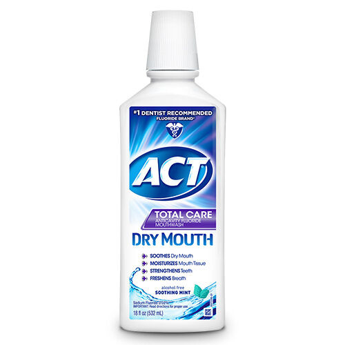 ACT Total Care Dry Mouth, 1 oz., 9689, 48/Box, 1, AlcoholFree, Soothing Mint