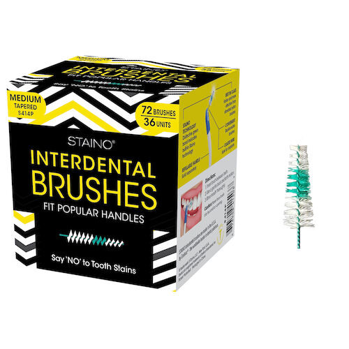 StaiNo Interdental Brushes Brush Refill, Ultrafine Tapered, 72/Box