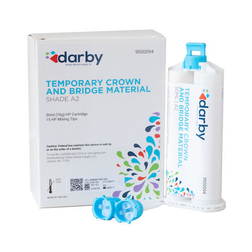 Infection ControlTemporary Crown and Bridge Material 1:1 Shade A2, 50 ml Cartridge