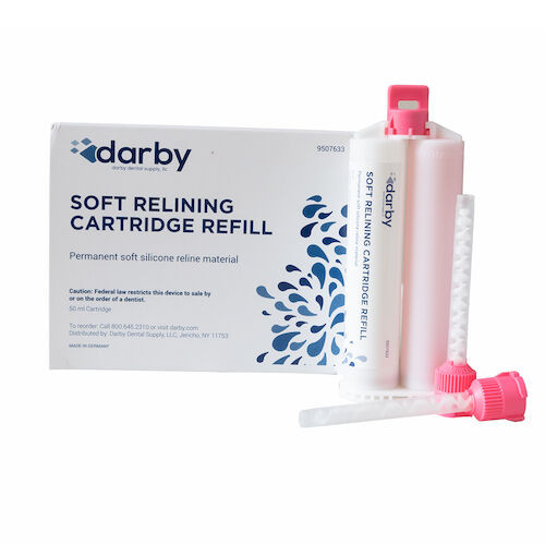 Soft Relining Material Soft Relining Cartridge, Mixing Tips, 50 mL Cartridge
