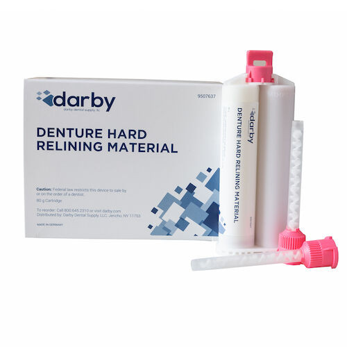 Infection ControlHard Relining Material Hard Relining Cartridge Refill, 10 mixing tips, 80g Cartridge