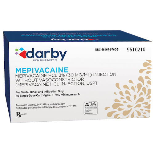 Mepivacaine 3% Plain, 50/Box