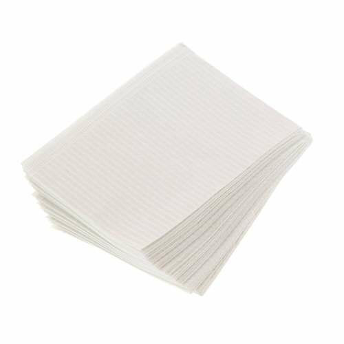 Patient Towels Deluxe, 3-Ply Paper, 1-Ply Poly, White, 500/Box