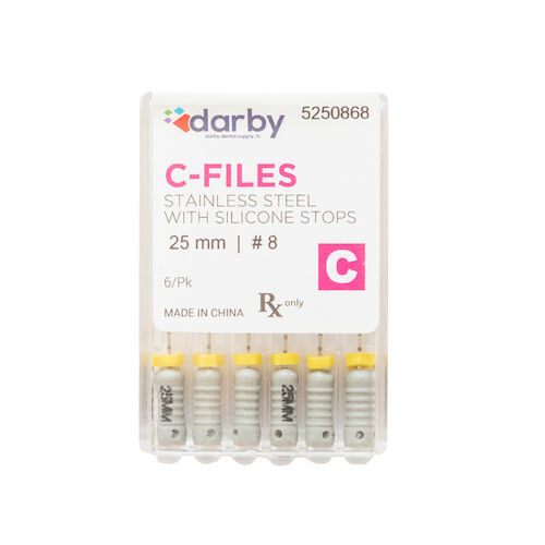 Infection ControlC-File  25mm, #08, 6/Pkg.