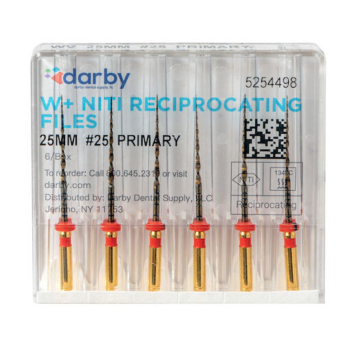 Infection ControlWV Reciprocating Files Primary #25, 25MM, 6/Pkg