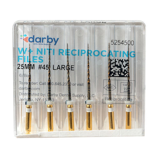 Infection ControlWV Reciprocating Files Large #45, 25MM, 6/Pkg