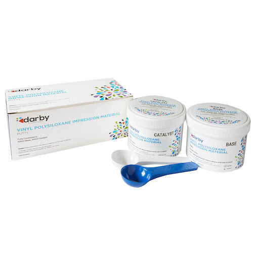 Vinyl Polysiloxane Impression Material, Putty Putty, Regular Set, Dark Blue, Wintermint