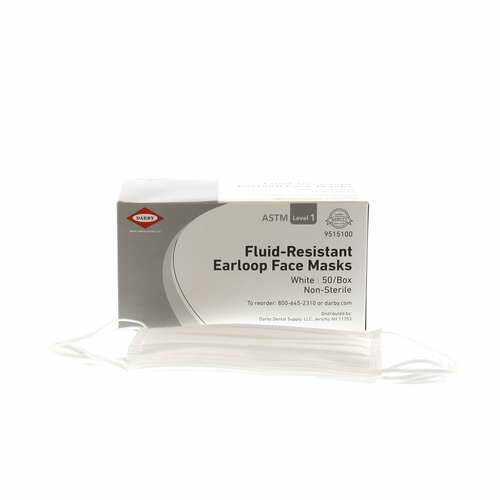 Infection ControlFluid-Resistant Earloop Masks White, 50/Box