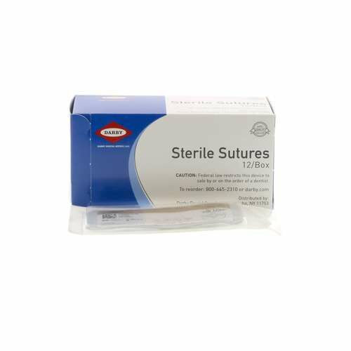 Chromic Gut Sutures 1/2" Reverse Cutting, NX-1, 4/0, 18", 12/Box