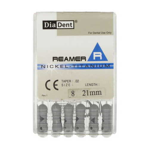 Nickel Titanium Reamer Files 21mm, 6/Box Nickel Titanium Reamer Files 21mm, 6/Box