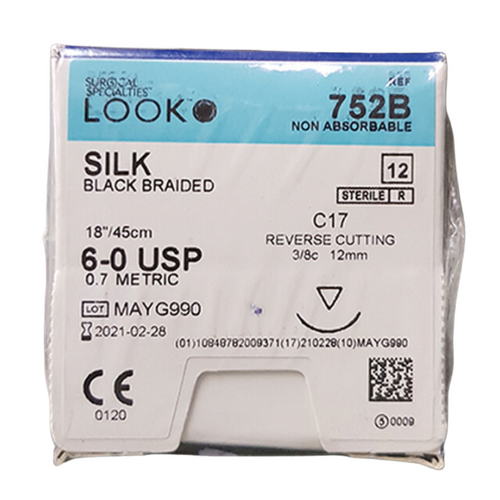 Suture  752B  6-0 Silk (LOOK) - exp. 08/2025