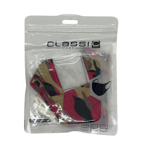 The Life Mask, 1pc, Non-medical, Red, Black, and Brown Camouflage - Overstock