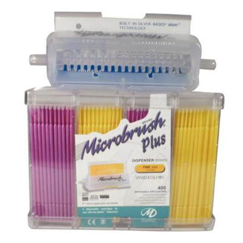 MicroBrush Plus with Dispenser and Fine Assorted, 400 Brushes