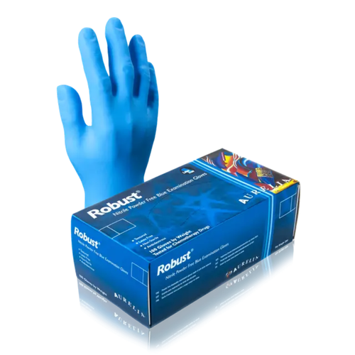 Robust Nitrile PF Gloves , 100/Box