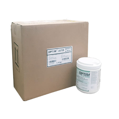 Optim 33 TB Wipes Case of 12 Cans Unscented