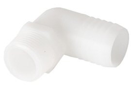 1" MPT x 1" Barb Elbow Adapter, Plastic
