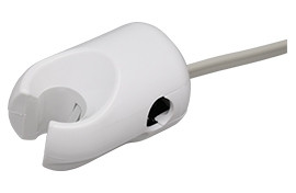 Holder, L/R, Auto HP, Molded, Normally Closed, White w/Sterling Tubing