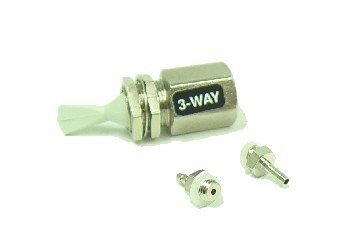 Toggle Valve Replacement Cartridge, Momentary, 3-Way, Normally Closed, Blue w/ Gray Toggle