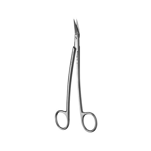 Dean Tonsil & Dissecting Scissor, Angled Blades, S-Shaped, 1 Serrated Blade, Sharp, 17CM