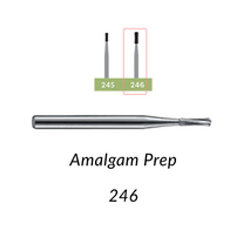 Carbide Burs. FG-246 Amalgam Prep, Pack of 100/Bag