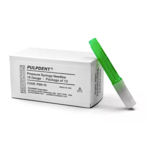 Pulpdent, Pressure Syringe Needles, 1-1/4” - Pkg. of 30, 18 gauge, PSN-18A