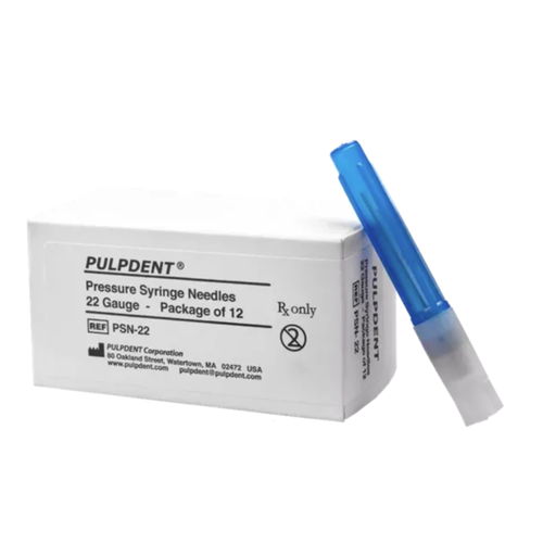 Pulpdent, Pressure Syringe Needles, 1-1/4” - Pkg. of 12, 22 gauge, PSN-22