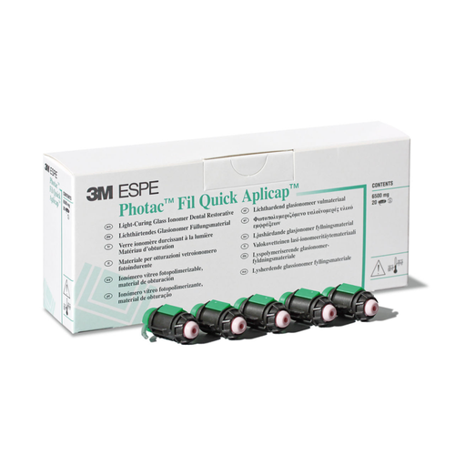 3M-Solventum, 3M ESPE Photac Fil Quick Aplicap Light-Cured Glass Ionomer Restorative Refill A3,5 20st, 61084