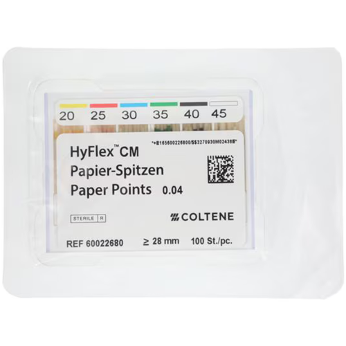 Coltene, HyFlex CM Paper Points .04 #20/45, 100 Pcs., 60022680