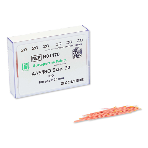 Coltene, HYGENIC Guttapercha Points Top color AAE/ISO 20 100 pc. , H01470