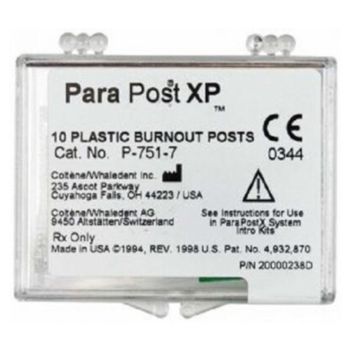 Coltene, #7 Green ParaPost XP Plastic Lab Burnout Posts Refill Pack of 10, P7517