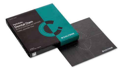 Sample HySolate Dental Dam BLACK EDITION pre-printed medium 152 × 152, 2 pcs