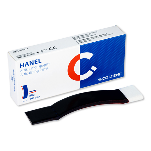 Coltene, Hanel Articulating Paper 80µ C-Shape Blue-Red, 144 pcs, 480374