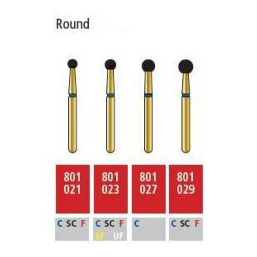 Coltene, Alpen FG #862.012 Coarse Flame Diamond 5/Pack, R862C012FG, R862C012FG