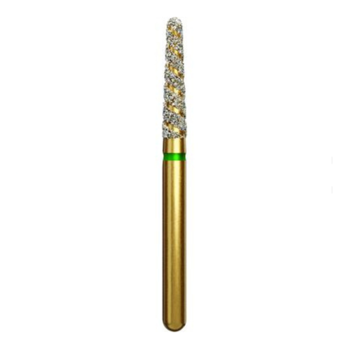 Coltene, Alpen Multi-Use Turbocut Diamond Instruments, FG, Coarse, Green, Round End Taper, 5/Pack, R8508TC018FG
